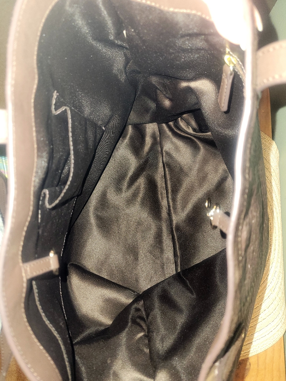 Coach Jose Suede and Leather Reptile Embossed Tote in Dark Brown 2014 - Picture 7 of 11